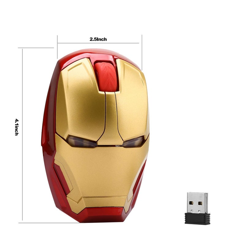 VSVABEFV Cool Wireless Mouse, 2.4 G Portable Ergonomic Optical Wireless Mouse with USB Receiver | for Notebook PC Laptop Computer MacBook | with 8G USB Flash Drive | 3 Adjustment Levels - Image 4
